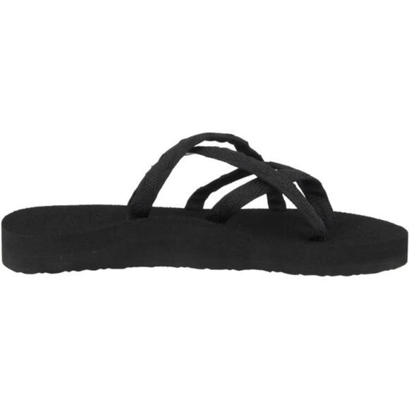 Teva Olowahu Womens Flip Flops Black Slip On Sandals Lightweight Comfort - Picture 3 of 6